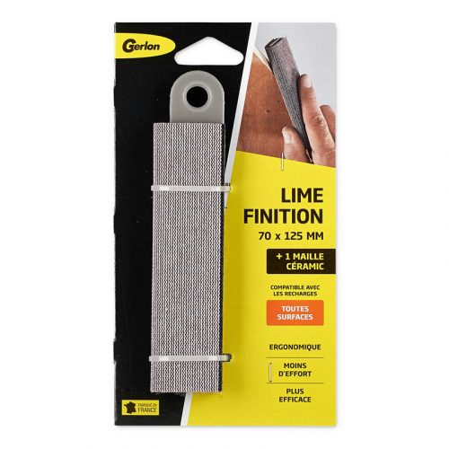 Lime Abrasive Gerlon 70x125 Mm Avec Maille Céramique - Pour Finition Précise Et Zones Difficiles D'accès